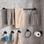 6 Piece Wall Mounted Bathroom Hardware Set with Towel Bar, Towel Ring, Toilet Paper Holder and Towel Hooks