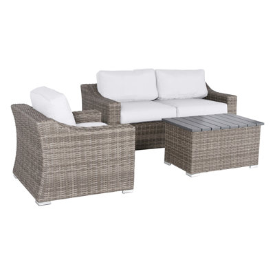 Deshira Fully Assembled 4 Piece Sofa Seating Group with Sunbrella Cushions