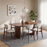 Chaise d'appoint rembourrée en bois massif