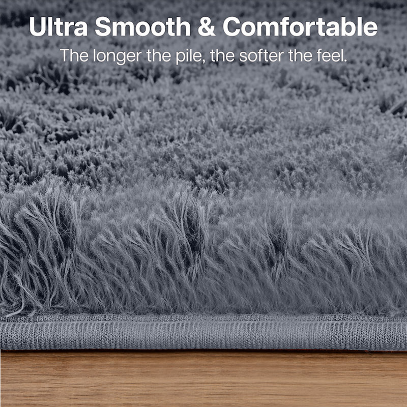 Soft Fluffy Indoor / Outdoor Living Room Large Area Rug, Rectangle 60 x 110 cm