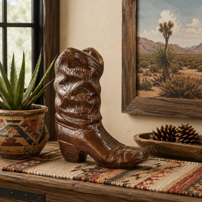 Clay Kicker Oversized Cowboy Boot, Brown