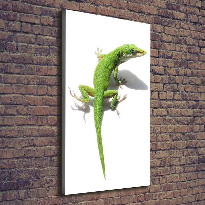 Green Lizard - Wrapped Canvas Print
