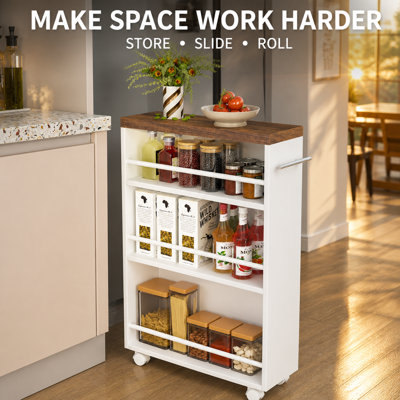 20" 4-Tier Rolling Utility Cart