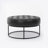 Owen Genuine Leather Round Ottoman-1381695355