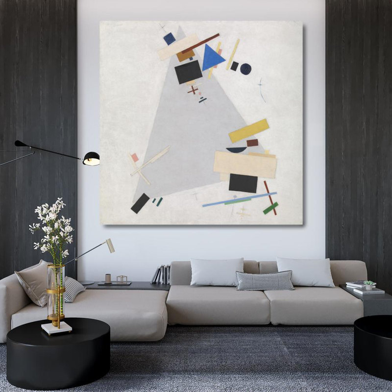 «Dynamic Suprematism» par Kazmir Malevich, reproduction d'art sur toile tendue avec châssis, H 48 po x l 33 po