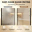 44-48" W x 70" H Framed Double Sliding Shower Door with with 1/4"(6mm) Explosion-Proof Clear Tempered Glass-92398401
