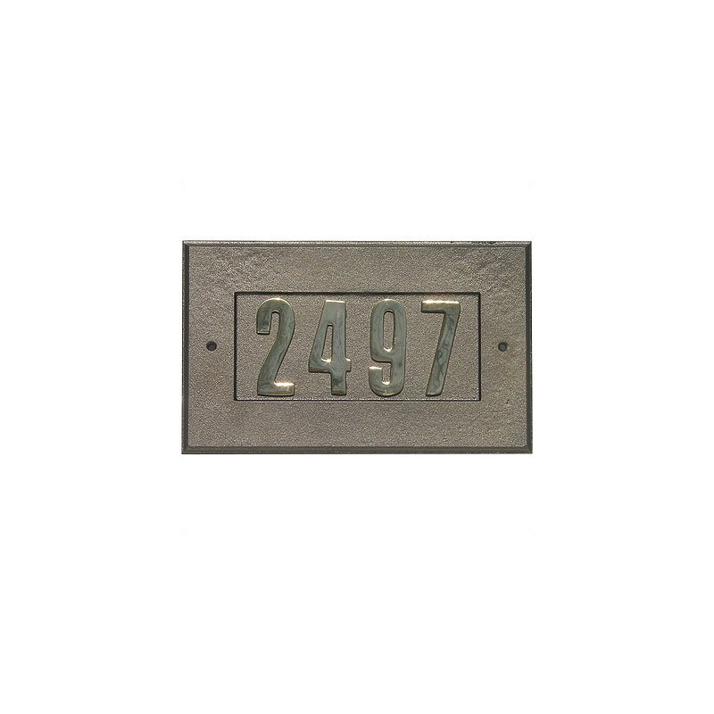 Plaque d'adresse murale 1 ligne Manchester, Bronze