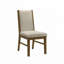 Chaises de salle à manger rembourrées en tissu doux et neutre