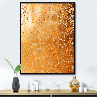 Golden Dot Sunset Reverie II - Abstract Collages, art mural