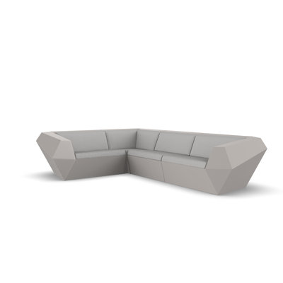 Faz 122.5" Wide 4-Seat Outdoor Reversible Patio Sectional with Cushions by Vondom