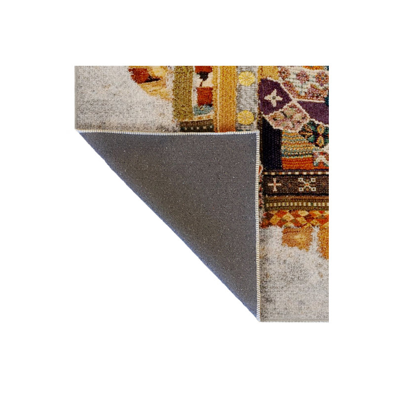 Tapis beige tissé à motif abstrait Mosso, 2' x 2'11"