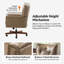 Chaise de bureau pivotante en cuir Meroy-2067271347
