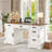 Clabe 55'' Farmhouse Executive Desk with Drawers, File Cabinet and Power Outlets-1382263150