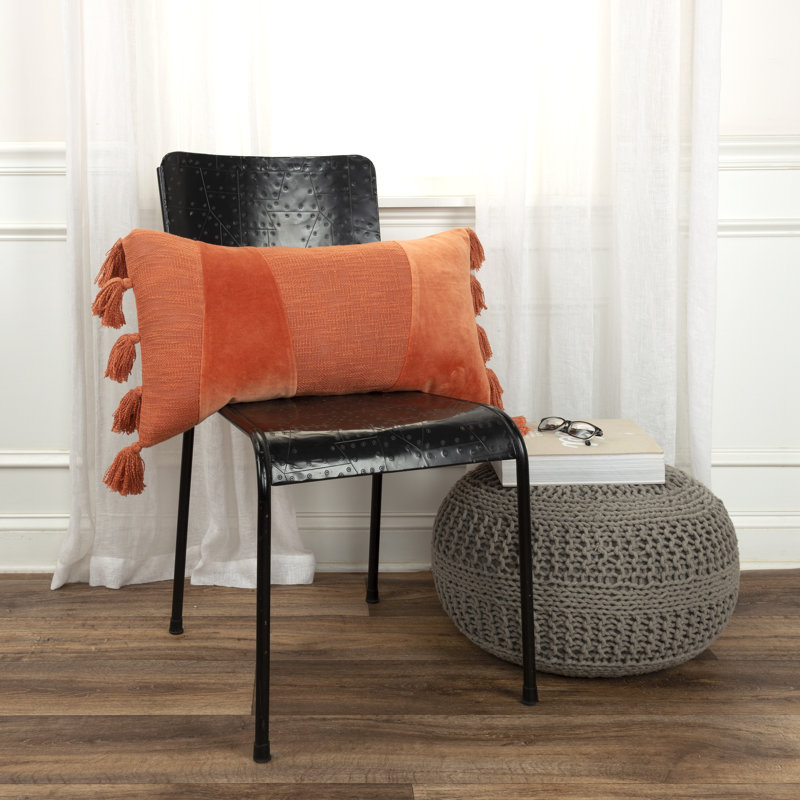 Legaspi Rectangular Cotton Pillow Cover & Insert, Burnt Orange
