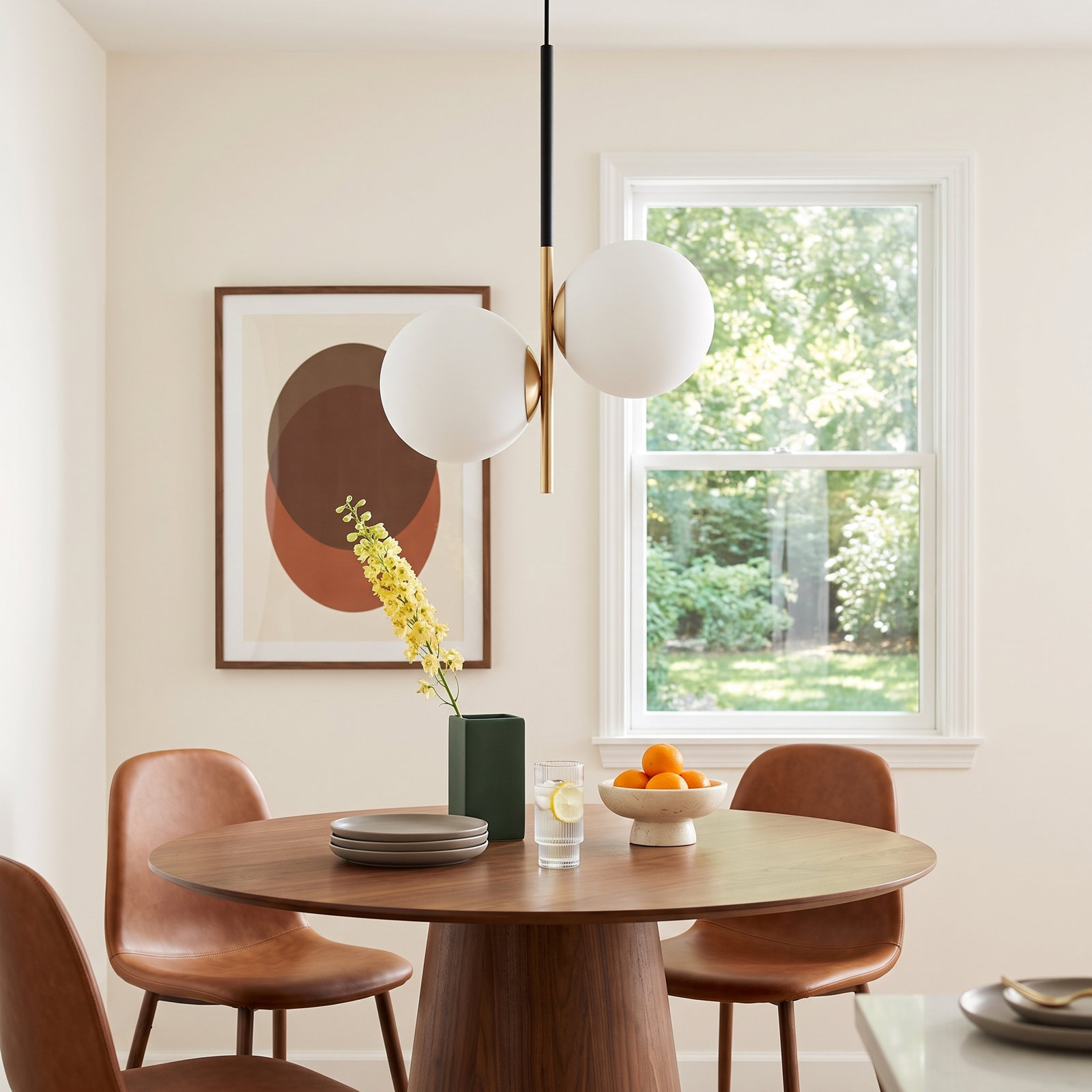 Drake Dimmable Globe 2-Light Pendant