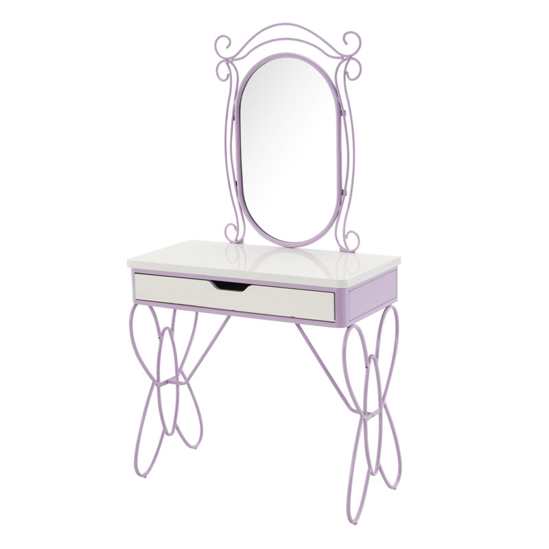 Table de coiffeuse, ensemble de coiffeuse en cuir synthétique blanc et clair, coiffeuse de maquillage
