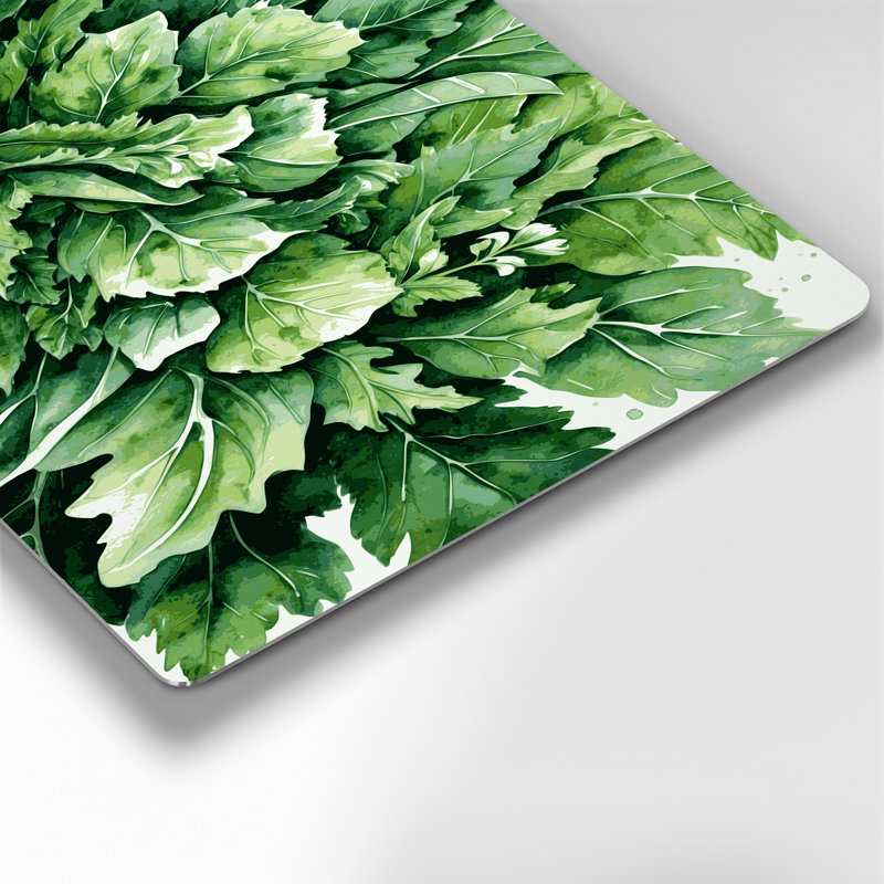 Art mural en métal vert légumes roquette Eruca sativa, H 12 po x l 18 po