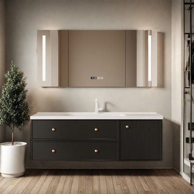 Simple and light luxury bathroom cabinet