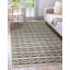 Tapis rayé noir en laine fabriqué à la main Selene-16700908