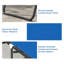 Chaise longue pliable, dossier inclinable à 4 positions, conception portable à trois volets et filet respirant pour la piscine, le camping et la randonnée - bleu marine-1223790430-1223790426