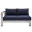 Causeuse d'extérieur en aluminium Shore Sunbrella-2095654385