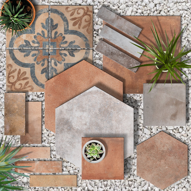 Americana Boston 8-3/4 In. X 8-3/4 In. Porcelain Rustic Wall & Floor Tile