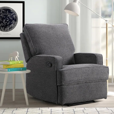Norvis 29.5" Wide  Modern Refined Linen Upholstered Standard Manual Recliner
