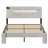 Farmhouse Wooden Bed Frame with Storage Headboard, Wood Platform Bed Frame with Charging Station & Led Lights-2119601722-2130857582