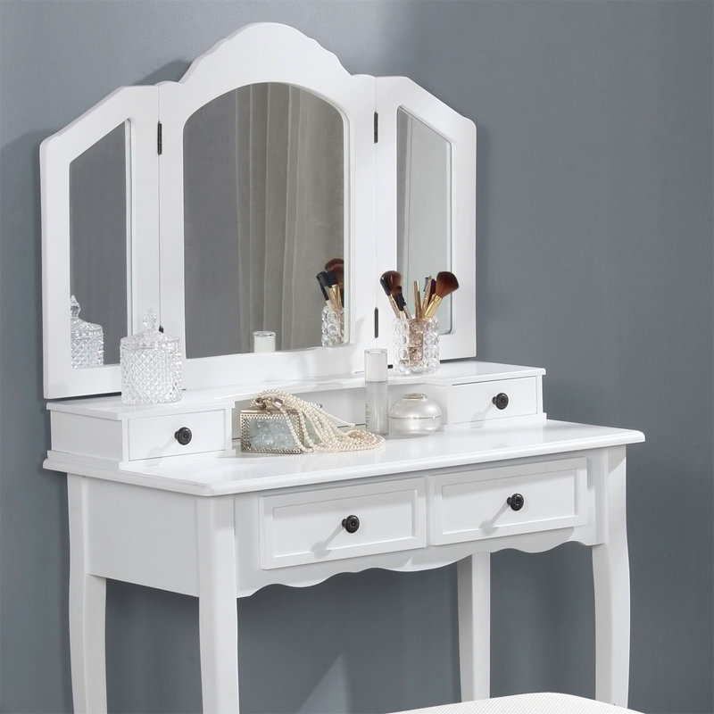 Bureau de coiffeuse avec tabouret