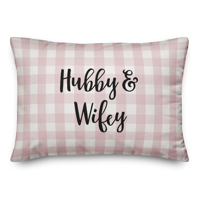 Plaid Throw Pillow, Black/Pink