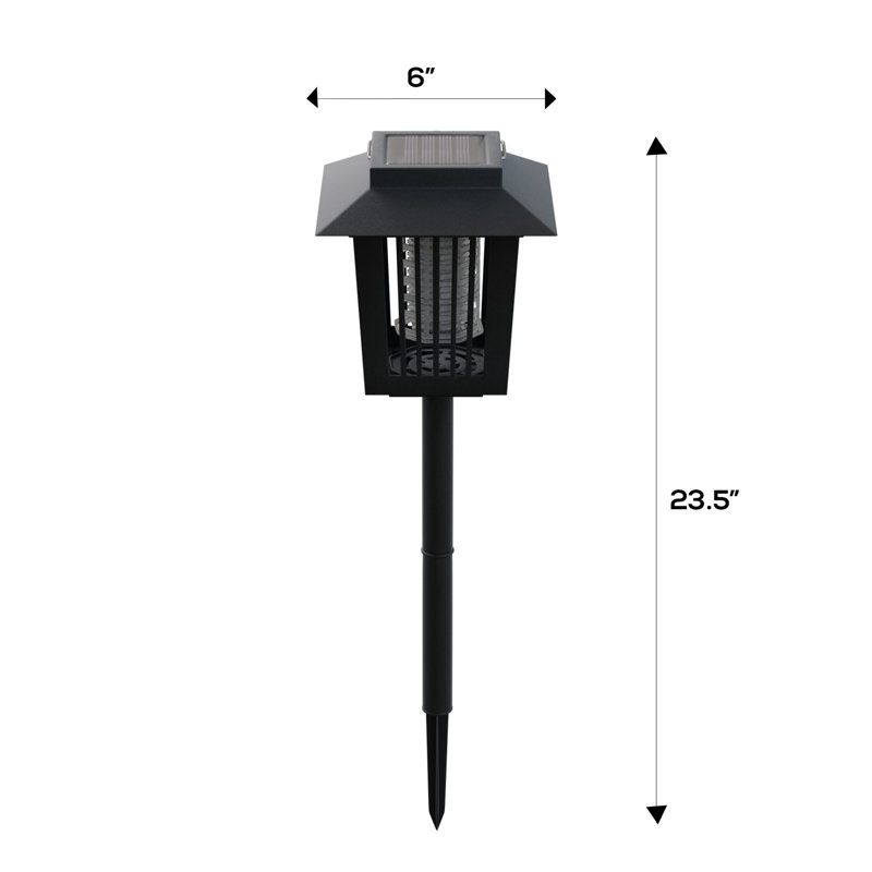  Éclairage à énergie solaire et insecte Zapper - Luminaire extérieur à double DEL / UV avec piquet pour jardins, allées, patios et étangs par Pure Garden