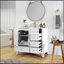 Ensemble de meuble-lavabo de salle de bain moderne Mid-Century avec rangement spacieux et lavabo en céramique intégré pour des salles de bain élégantes et fonctionnelles-105864604