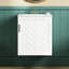 Meuble-lavabo mural avec lavabo, armoire de 20 po, sculptures subtilement rayées, tablette latérale ouverte pour articles de toilette, fournitures de nettoyage pour armoire fermée, meuble-lavabo blanc moderne, étagères, rangement, intimité