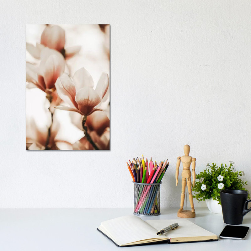 Magnolia Peach I 1 Piece Wrapped Canvas Wall Art, 20.32 cm H x 30.48 cm W