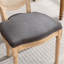 Paire de chaises de salle à manger de style français, ensemble en lin et combinaison gris, structure en bois massif, siège rembourré en mousse, capacité de charge jusqu'à 300 lb de 2 chaises, tissu et dossier, coussin de siège robuste, limite de poids-1958825367