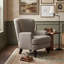 Fauteuil d'appoint rembourré avec pieds en bois