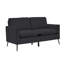 Causeuse en cuir rembourrée, fauteuil de chambre simple de style nordique rétro avec balcon-789845632