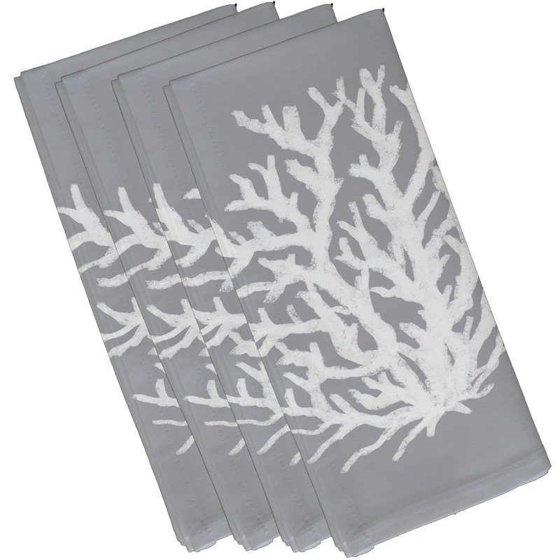 Ensemble de serviettes 4 pièces Tulare, L 18 po x L 18 po, Gris classique