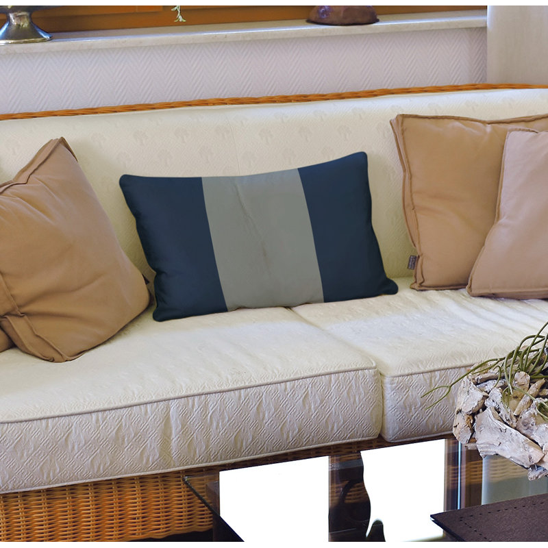 Housse de coussin lombaire Atlanta, Dallas, Bleu / Gris pâle