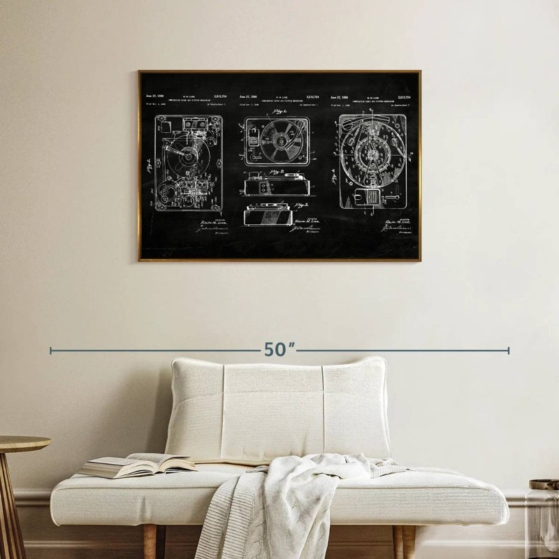 Mécanisme combiné de son et image, Cadre flottant doré, 37 po x 25 po