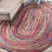 Handmade Braided Bohemian Cotton Multicolor Area Rug-2054787270