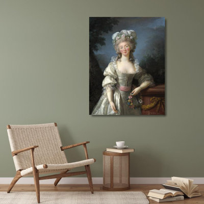 "Madame Du Barry" by  Elisabeth Louise Vigée Le Brun - Gallery Wrap Canvas Wall Art