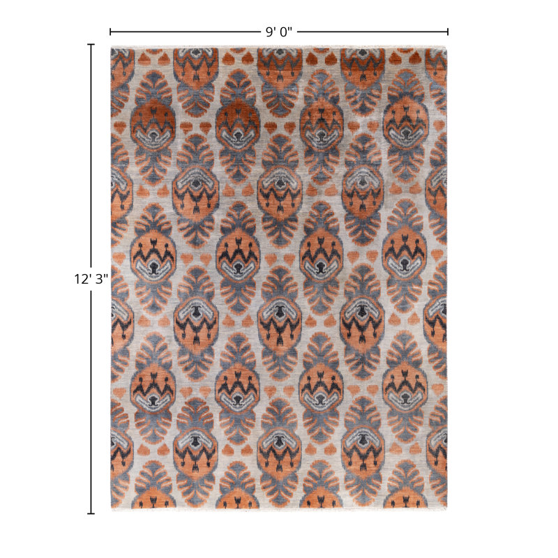 Overdyed One-of-a-Kind 9' x 12'3" Hand Knotted Area Rug