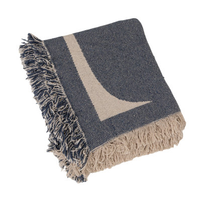 Woven Cotton Blend Jacquard Throw Blanket