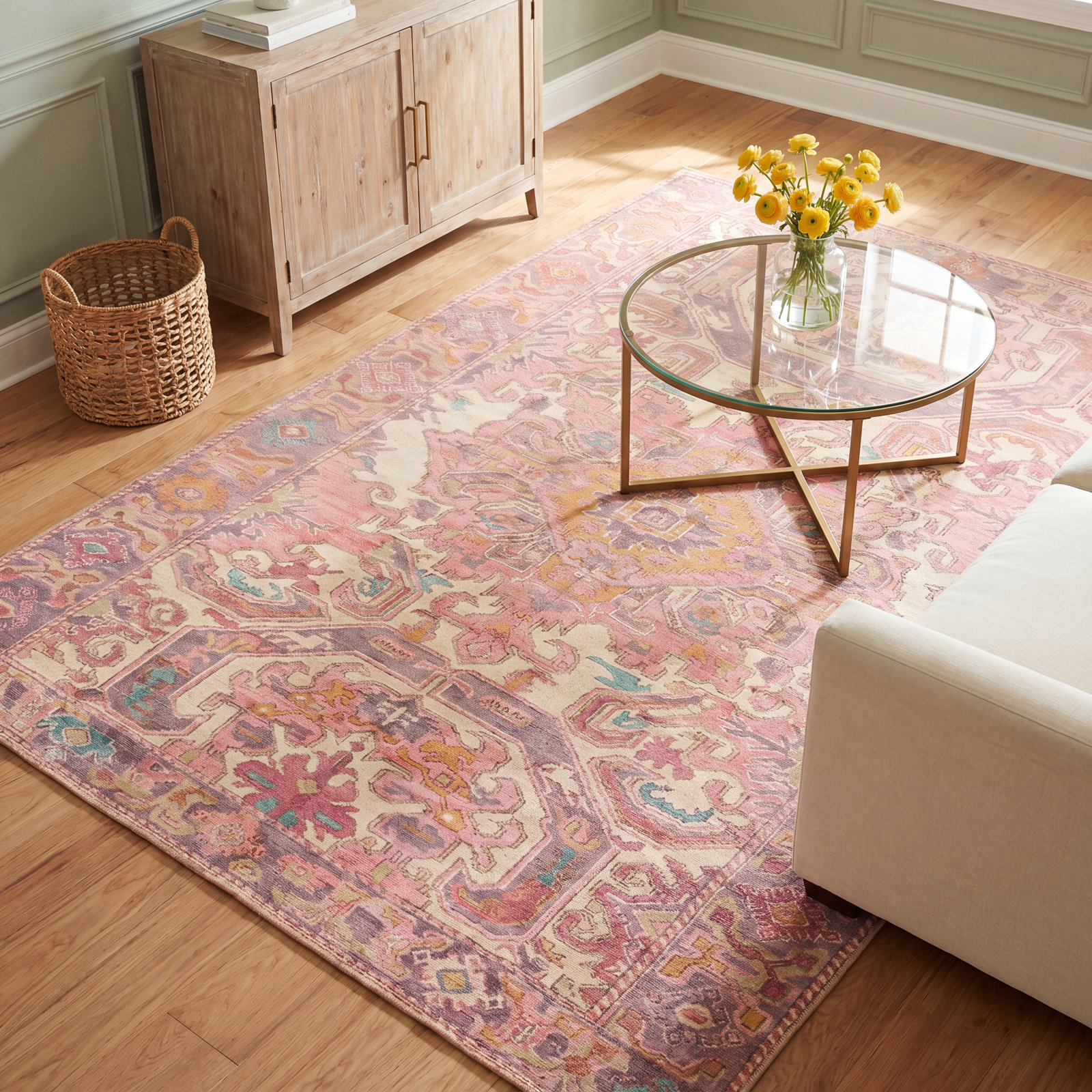 Framboise Pink/Purple Rug, Rectangle 9' x 12'