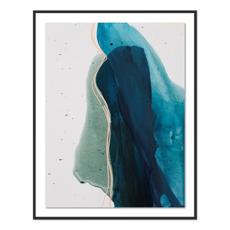«L'intelligence» par Kim Whiteside - Reproduction d'art sur papier encadrée, Noir, H 60 po x l 47 po x P 2,5 po