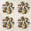 Ensemble de sous-verres ronds 4 po MODWOOL (jaune neutre)-938868502