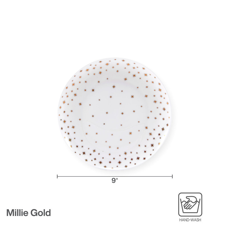 Millie Gold 9 in. Salad Plates