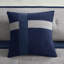 Édredon 7 pièces en faux suède bleu grand - lavable avec édredon, 2 taies décoratives, 3 coussins décoratifs, jupe de lit dans la machine