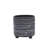 S/2  TRIBAL LOOK FOOTED PLANTER 6/8", BLACK